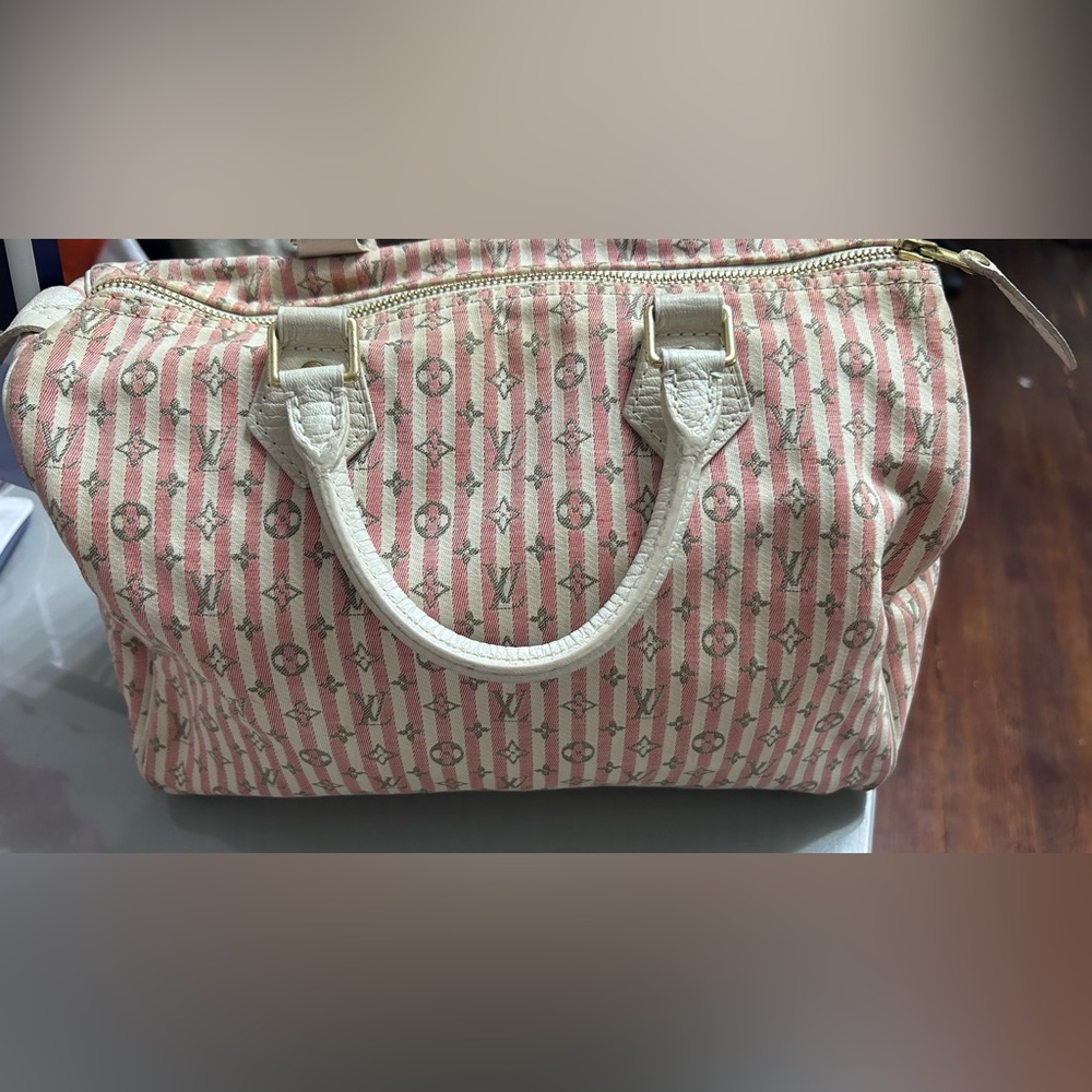 COPY - Louis Vuitton Mini Lin Croisette Speedy 30 Rouge
